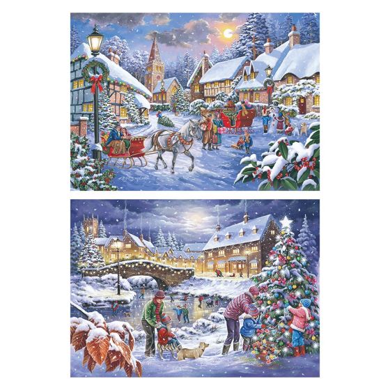 Christmas Is Coming - 2 X Big 500 Piece Puzzle - House of Puzzles