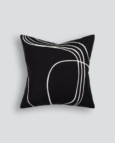 Cushion Cover - Loveline Black (50 x 50cm) - OLLO