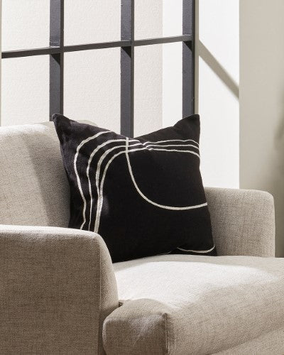 Cushion Cover - Loveline Black (50 x 50cm) - OLLO