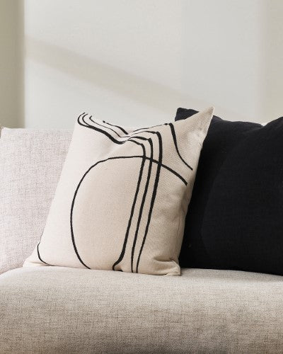 Cushion Cover - Loveline Ecru (50 x 50cm) - OLLO