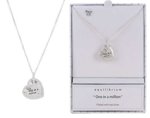 Necklace - Equilibrium Layered Silver-Plated SentimentsMillion