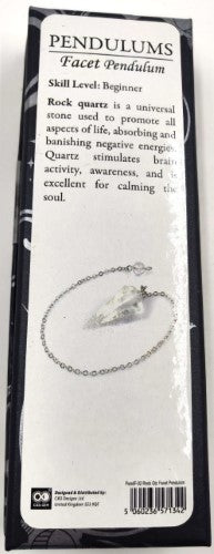 Pendulum - Clear Quartz Facet (Set of 2)