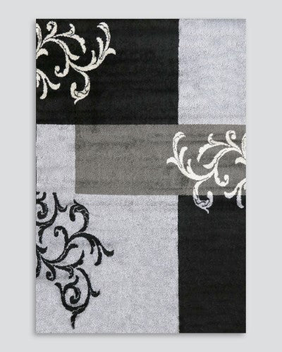 Floor Rug - Savannah Alyssa Black/Grey Multi (160 x 230cm) - OLLO