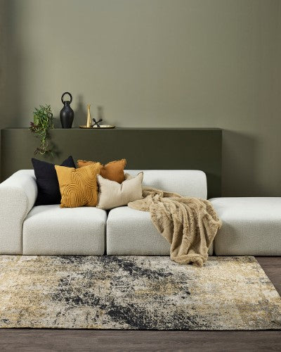 Floor Rug - Belgrave Maverick Navy/Gold (200 x 300cm) - OLLO