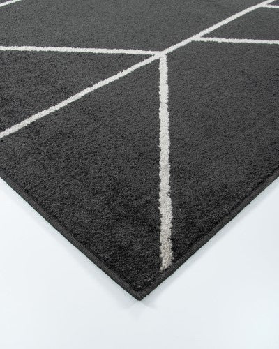 Floor Rug - Savannah Kingston Black (160 x 230cm) - OLLO
