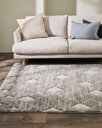 Floor Rug - Barcelona Sabrina Charcoal (200 x 290cm) - OLLO
