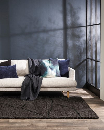 Floor Rug - Aria Charcoal (200 x 290cm) - OLLO