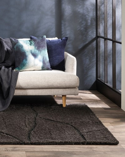 Floor Rug - Aria Charcoal (200 x 290cm) - OLLO