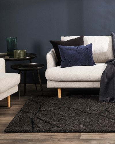 Floor Rug - Aria Charcoal (200 x 290cm) - OLLO