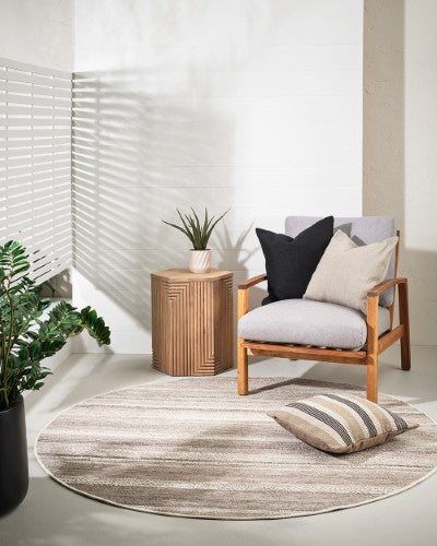 Floor Rug - Cape Cod St Ives Sand (195cm dia) - OLLO