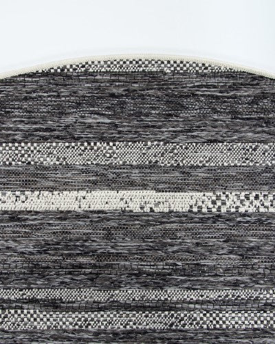 Floor Rug - Cape Cod St Ives Black (195cm dia) - OLLO