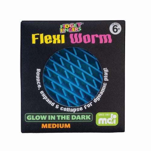 Flexi Worm - Glow in the Dark Medium (Set of 12)
