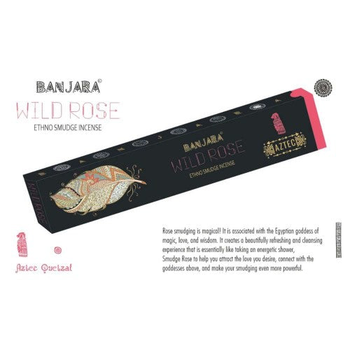 Incense - BANJARA 15gms Wild Rose (Box of 12)