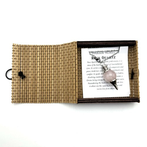 Pendulum Necklace - Rose Quartz (70 x 4cm)