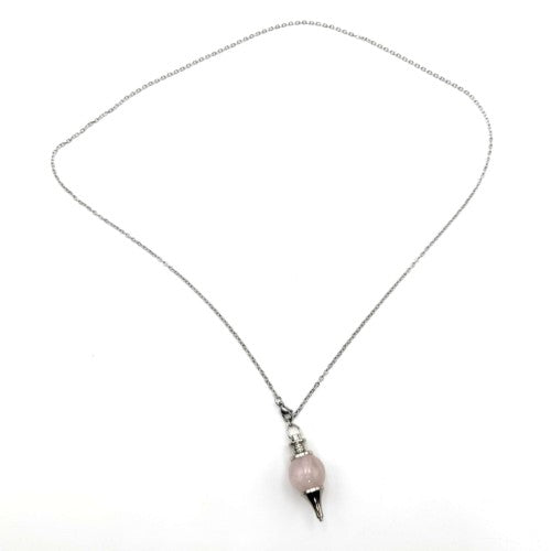 Pendulum Necklace - Rose Quartz (70 x 4cm)