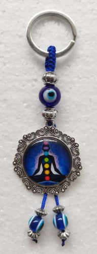 Keyring - Chakra with Evil Eye 14cm (Set of 6)