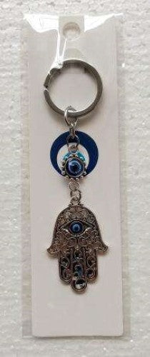 Keyring - Hamsa with Evil Eye 12cm (Set of 6)