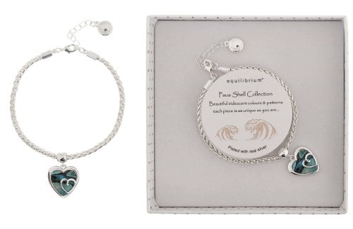 Equilibrium Bracelet - Paua Shell Heart