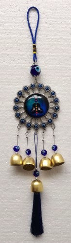 Hanging Ornament - Chkara with Bells and Evil Eye (Set of 3)