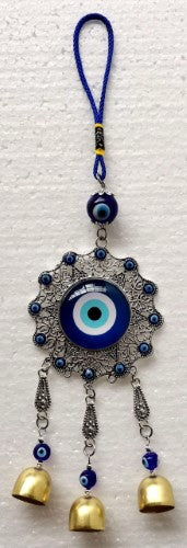 Hanging Ornament - Evil Eye with Bells (30cm)