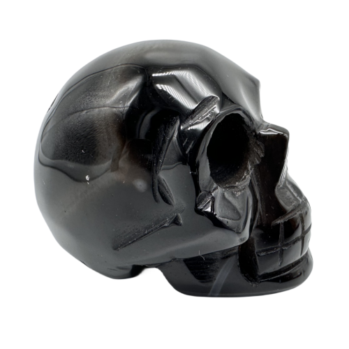 Ornament - Obsidian Skull (2.7cm)