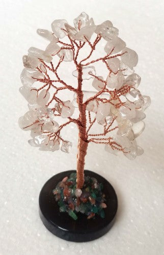 Clear Quartz Tree - Agate Base (14cm)