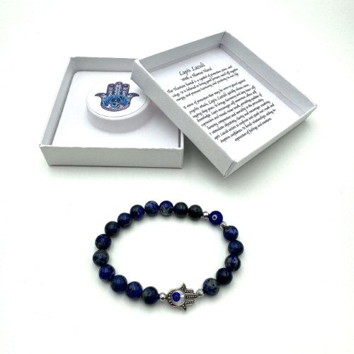 Bracelet - Hamsa Evil Eye Lapis Lazuli