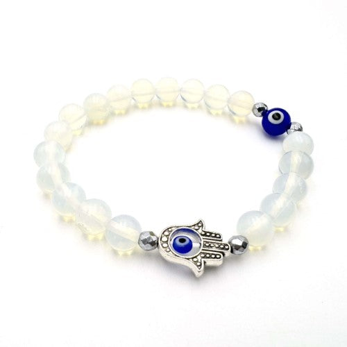 Bracelet - Hamsa Evil Eye Opalite