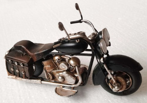 Ornament - Retro Motorbike Black (18cm)