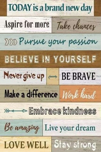 Wall Art on MDF - Brand New Day (40 x 60cm)