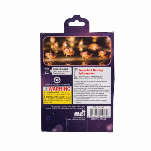 LED String Light - Axolotl (Set of 3)