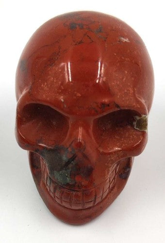 Figurine - Gemstone Skull Red Jasper Large (4cm)