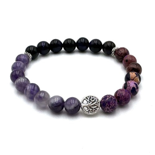 Bracelet - Amethyst Purple Tiger Eye King Turquoise