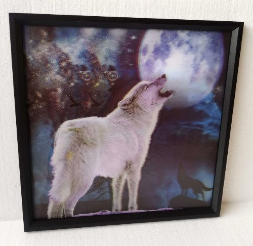 3D Art - Wolf Howling (40 x 40CM)