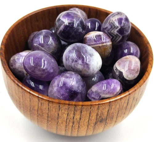 Tumbled Stone - Loose Chevron Amethyst (Set of 12)