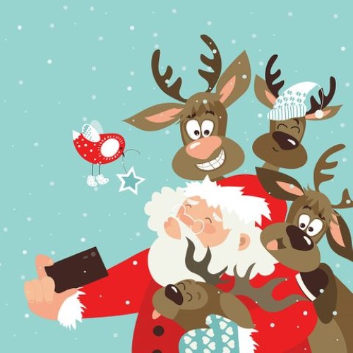 Luncheon Napkin - Selfie Santa