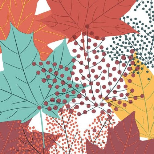 Luncheon Napkin -Modern Leaves