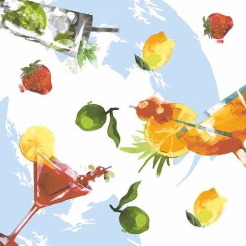 Luncheon Napkin -Waterlemon Drink