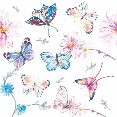 Cocktail Napkin -Butterflies