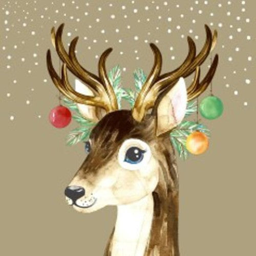 Luncheon Napkin - Deer Baubles