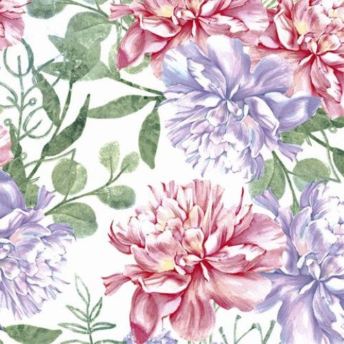 Cocktail Napkin -Pastel Flowers