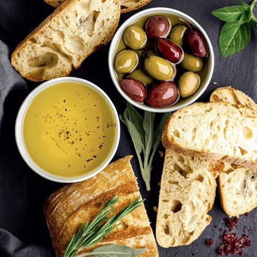 Luncheon Napkin - Bread And Olives