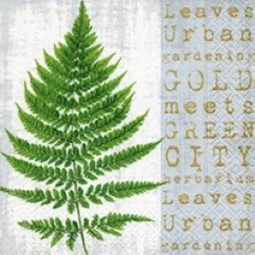Luncheon Napkin -Gold Meets Green