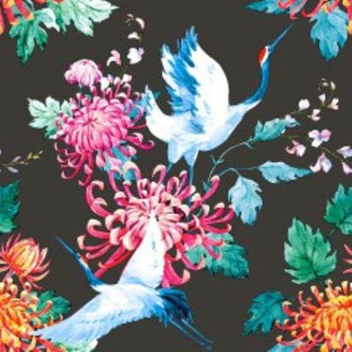 Luncheon Napkin -Japanese Cranes ^^