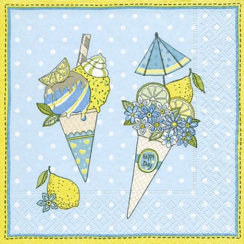 Luncheon Napkin -Ice Cream Cones