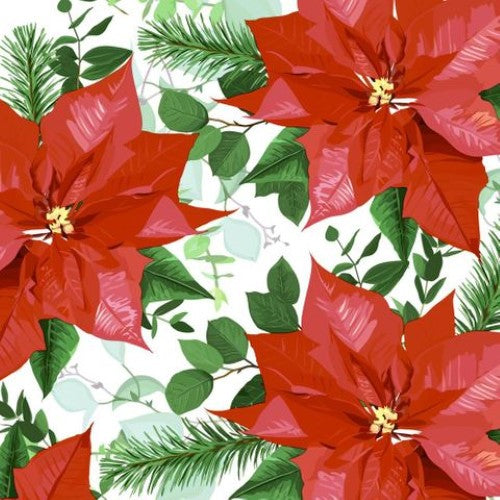 Luncheon Napkin - Floral Christmas