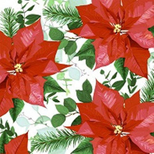 Cocktail Napkin - Floral Christmas