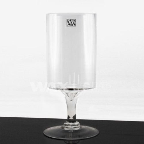 Waxglo- 130x400mm TALL GLASS CYLINDER ON STEM
