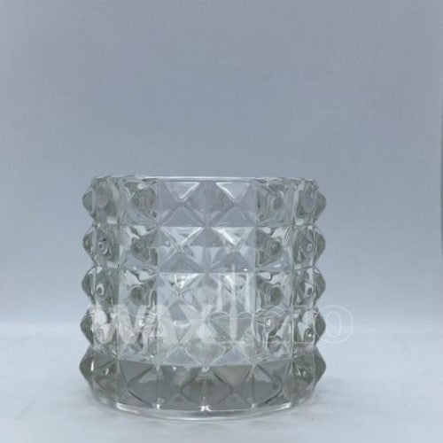 Waxglo- 72 X 65mm Textured Glass Tealight Holder