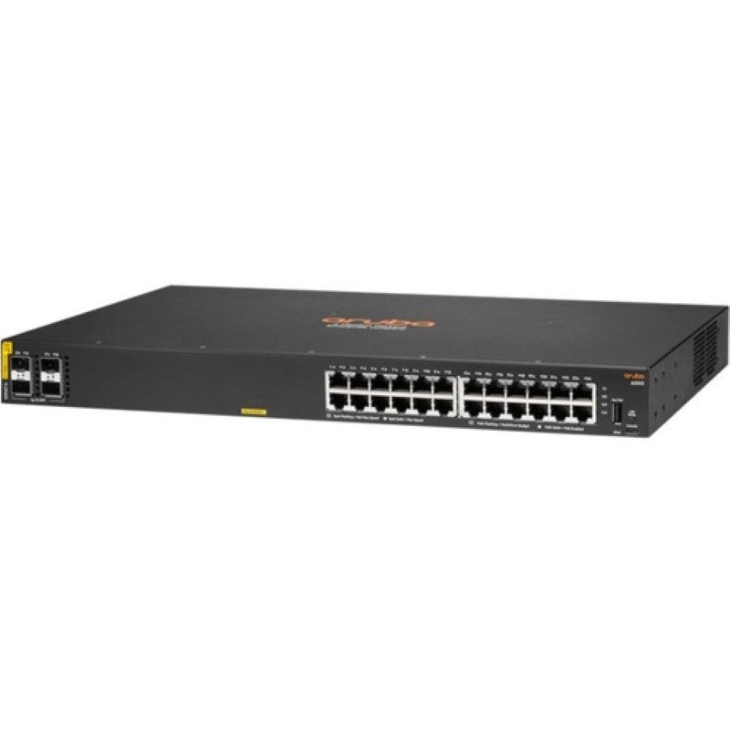 Aruba 6000 24G Class4 PoE 4SFP 370W Switch - 24 Ports - Manageable - Gigabit Eth